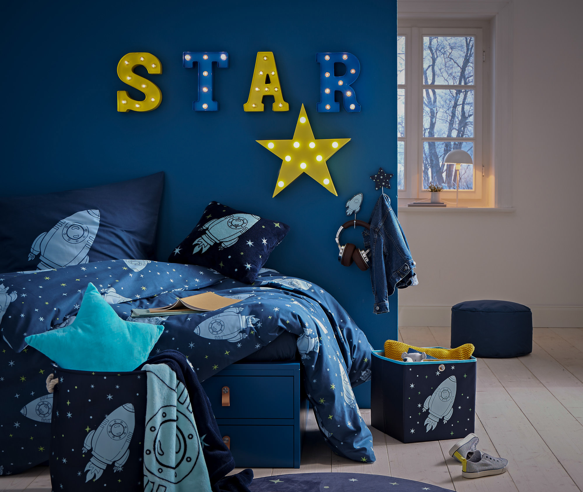 Kinderzimmer, blau, Star