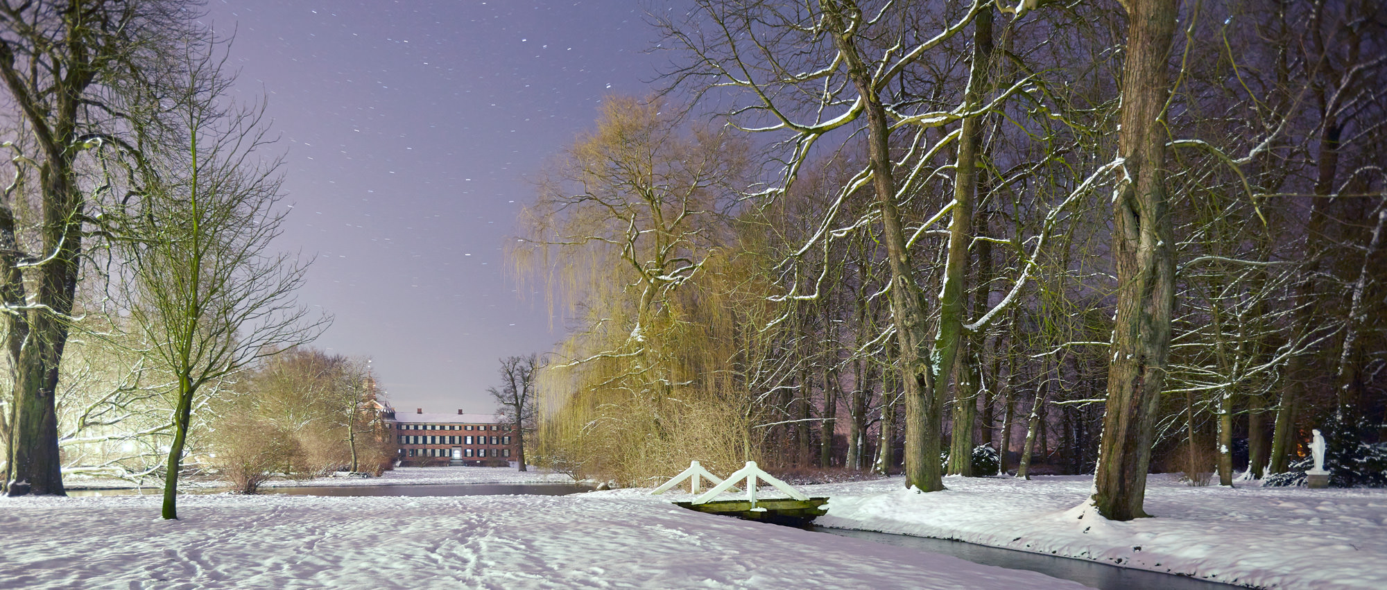 Eutiner Schlosspark, Nachtaufnahme, Langzeitbelichtung